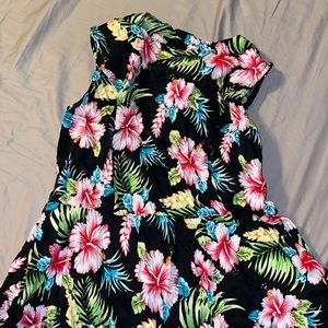 Knee length Hawaiian print dress